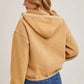 Half Zipper Front Hoodie Sweatshirt with Inner Fleece