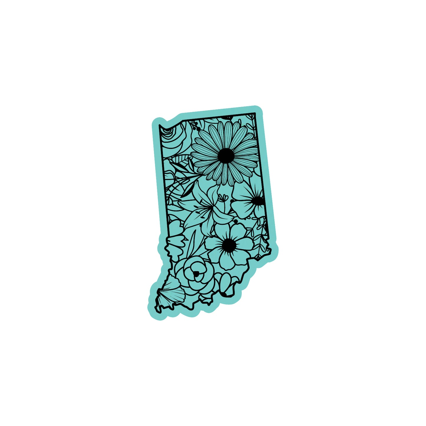 Indiana Floral Leatherette Patch | Adhesive Backing