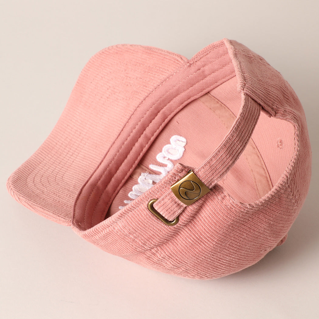 Mama Embroidery Corduroy Cap