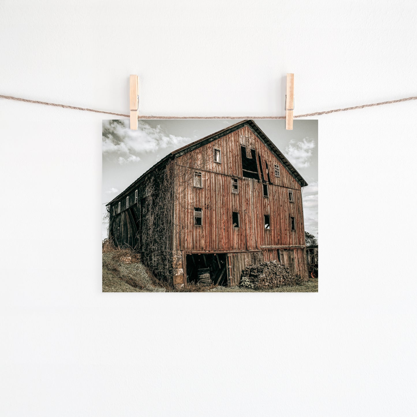 Old Red Barn Canvas Art | #491