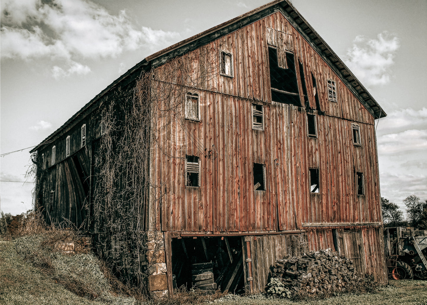 Old Red Barn Canvas Art | #491