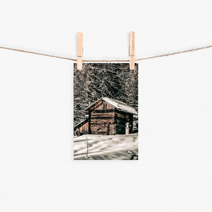 Snow Covered Roof Canvas Art | #92