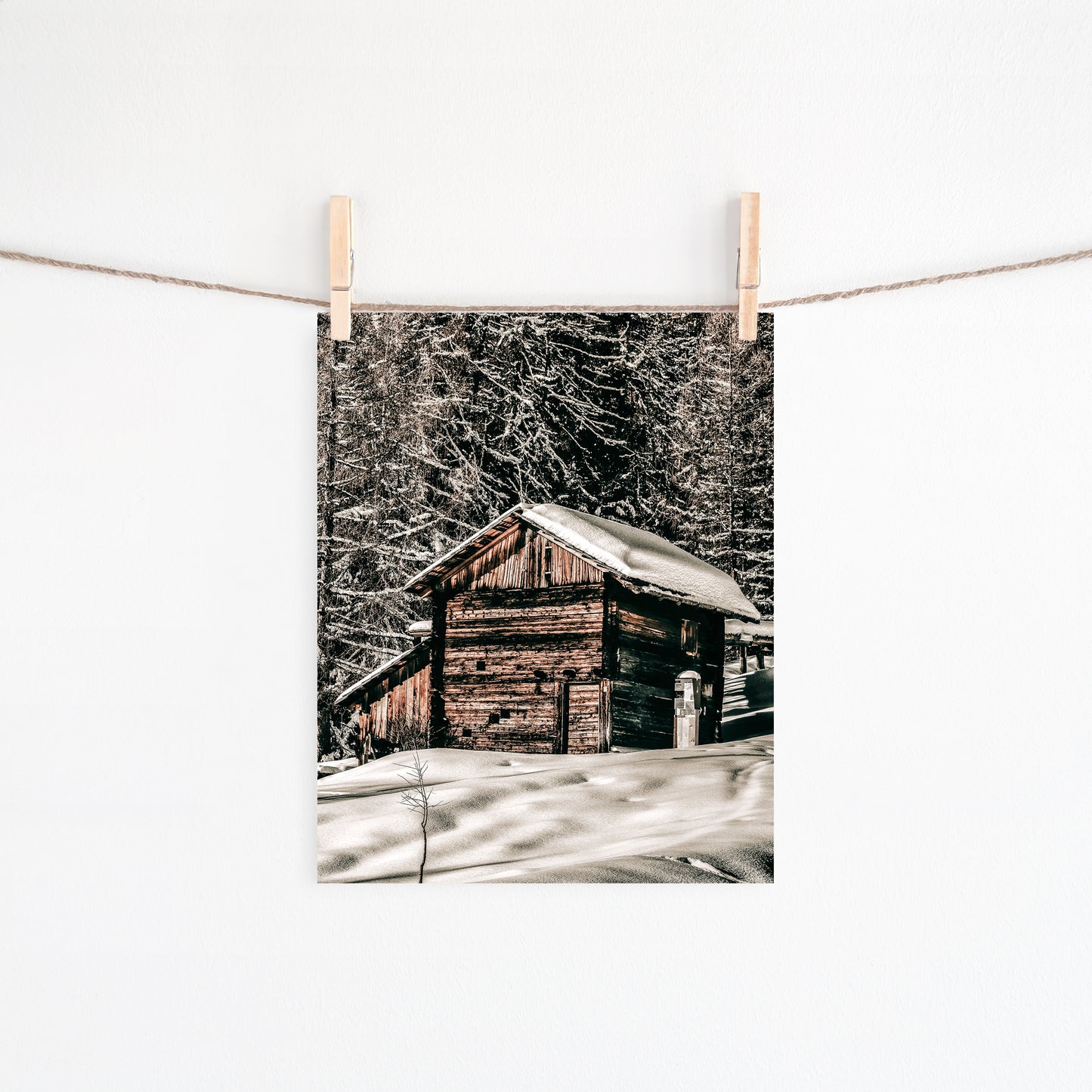 Snow Covered Roof Canvas Art | #92