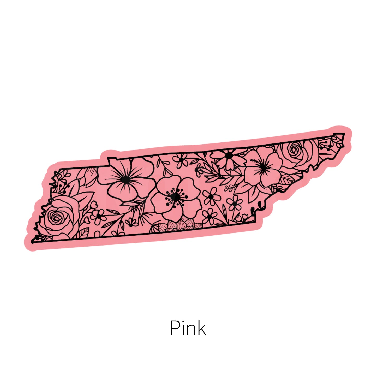 Tennessee Floral Leatherette Patch | Adhesive Backing