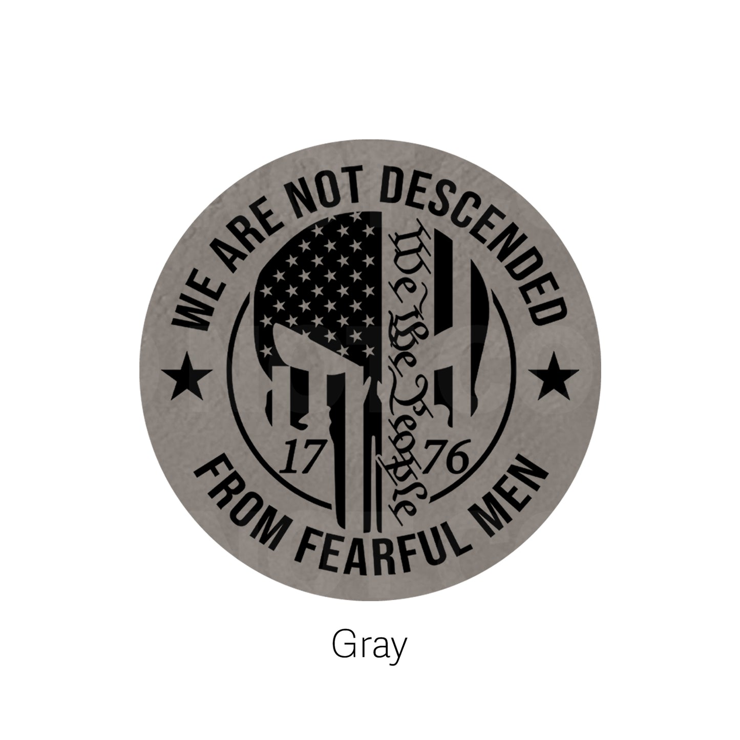 We Are Not Descended From Fearful Men Leatherette Patch | Adhesive Backing