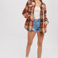 Flannel Plaid Shacket with Pockets