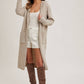 Longline Hoodie Open Front Cardigan