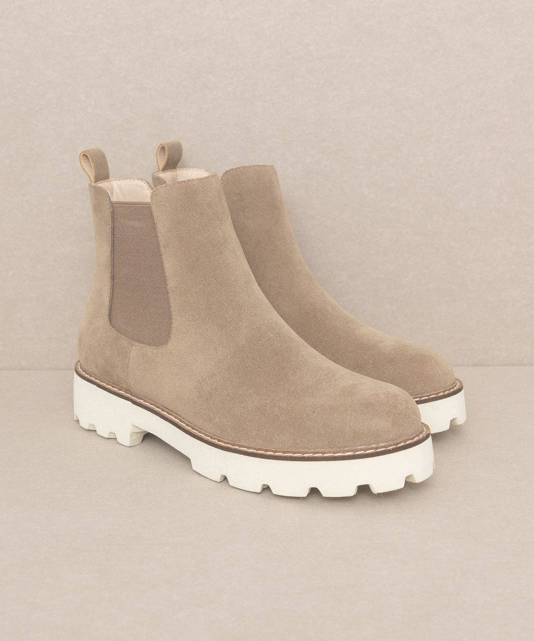 The Gianna Khaki | Chunky Sole Chelsea Boot