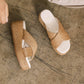 The Fresno Camel | Raffia Platform Sandals