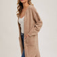 Longline Hoodie Open Front Cardigan