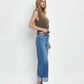 High Rise Cuff Wide Jeans