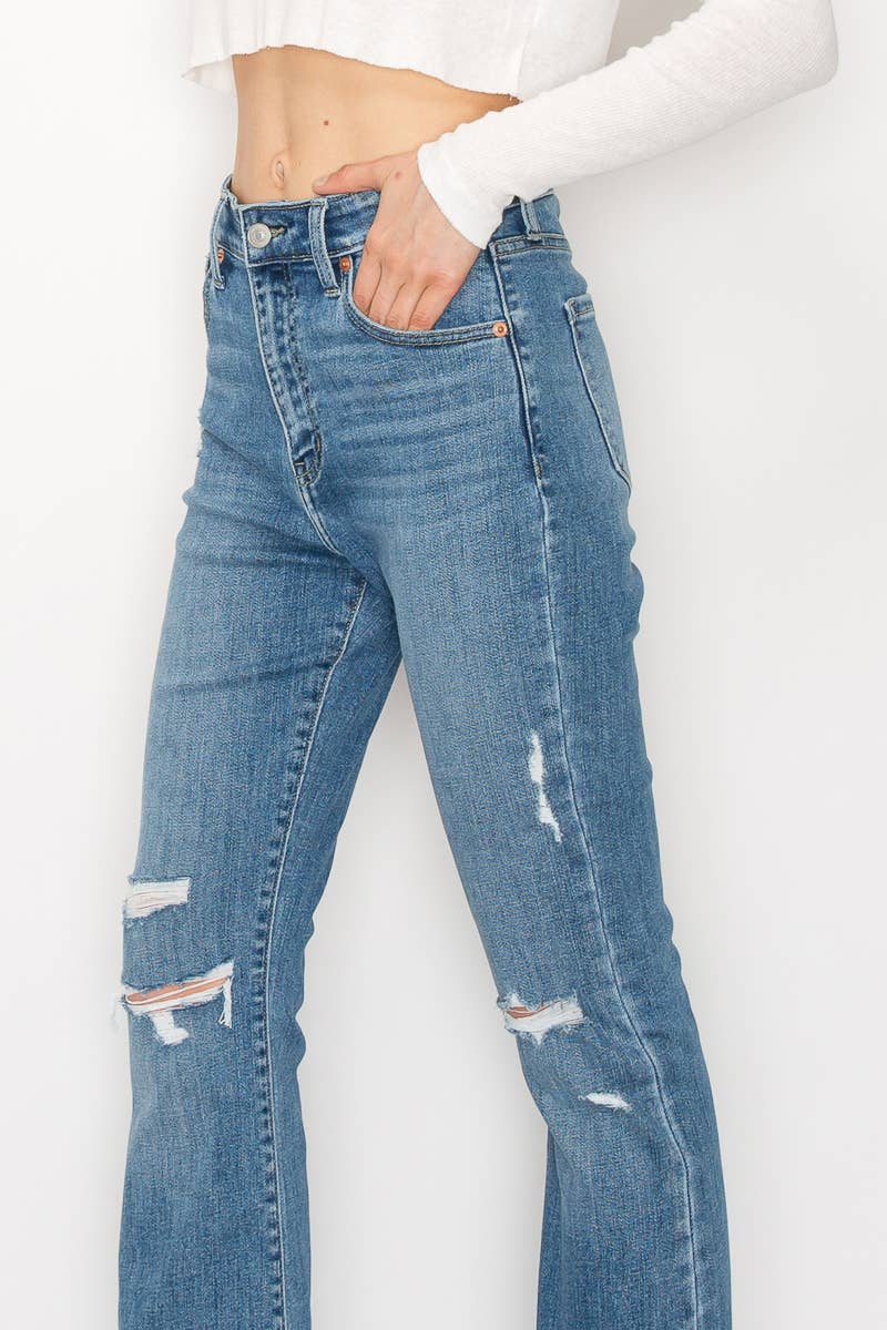 Kinsley High Rise Bootcut with Release Hem Jeans | Plus