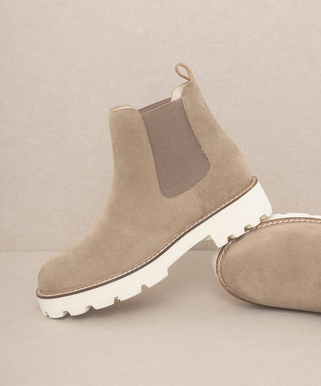 The Gianna Khaki | Chunky Sole Chelsea Boot