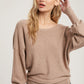 Backless Balloon Sleeves Pullover