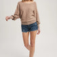 Backless Balloon Sleeves Pullover