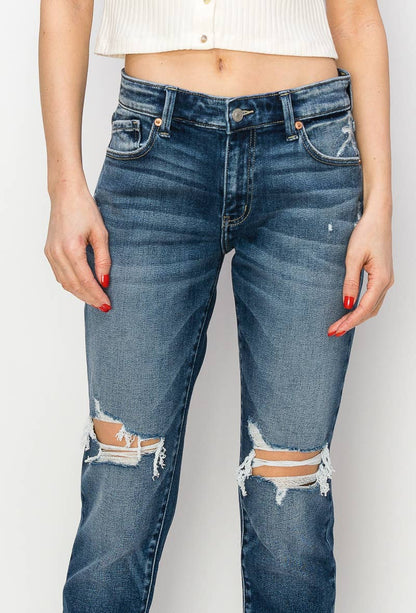 Natalia Mid Rise Boyfriend Jeans | Plus