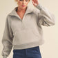 Dove Funnel Neck Half Zip Pullover