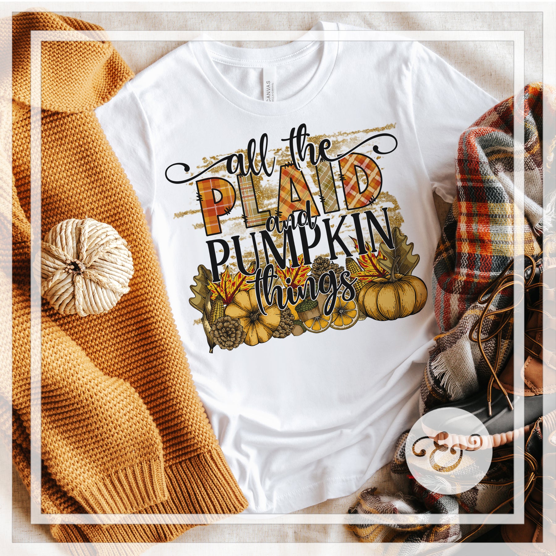 All The Plaid And Pumpkin Things Sublimation Transfer (6638083309646)