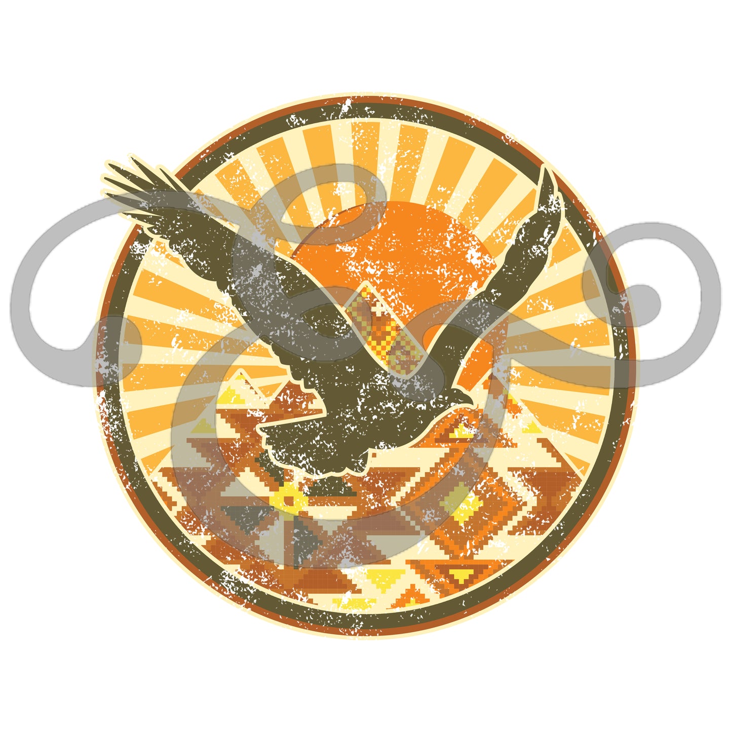 Aztec Bird Sublimation Transfer (6618357694542)
