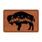 Bison In Forest With Eagles Leatherette Patch