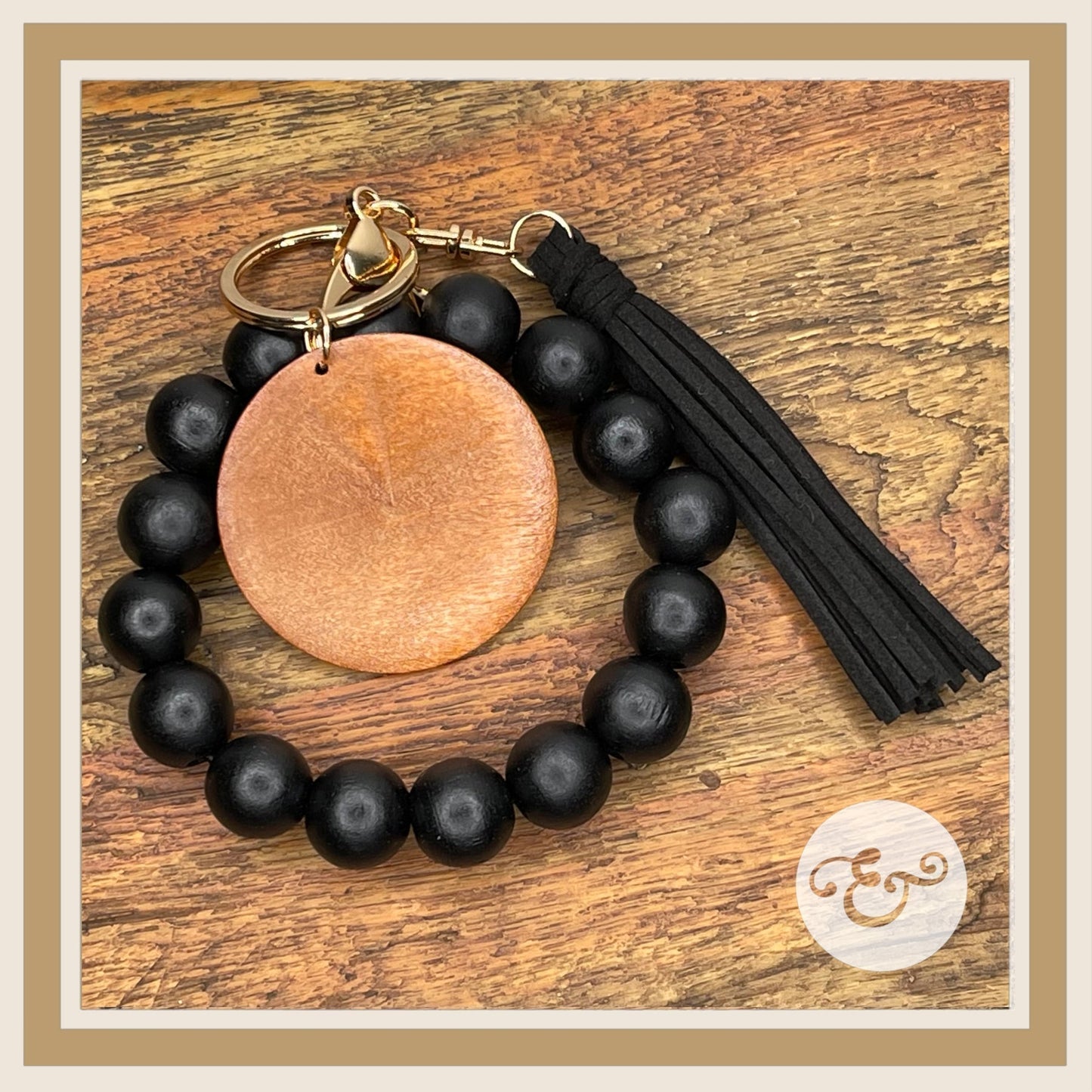 Wooden Bead Wristlets With Suede Tassel (6688691257422) (6688719405134) (6688894517326) (6688895270990) (6690206974030) (6690209235022)
