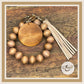 Wooden Bead Wristlets With Suede Tassel-Blank (6688691257422)