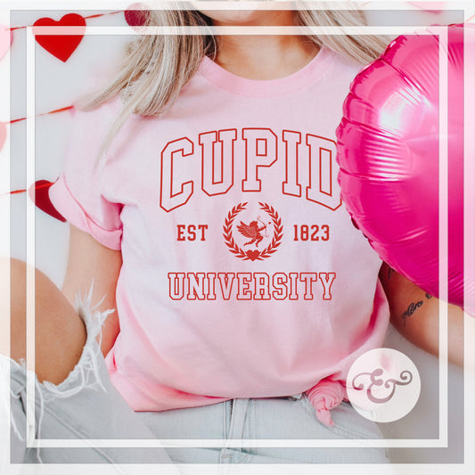 Cupid University Established 1823 Screen Print Transfer (Low Heat Formula)