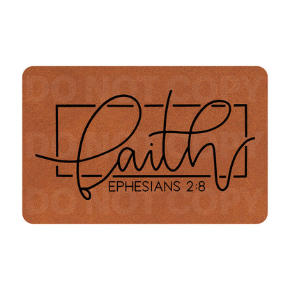 Faith Ephensians 2:8 Leatherette Patch
