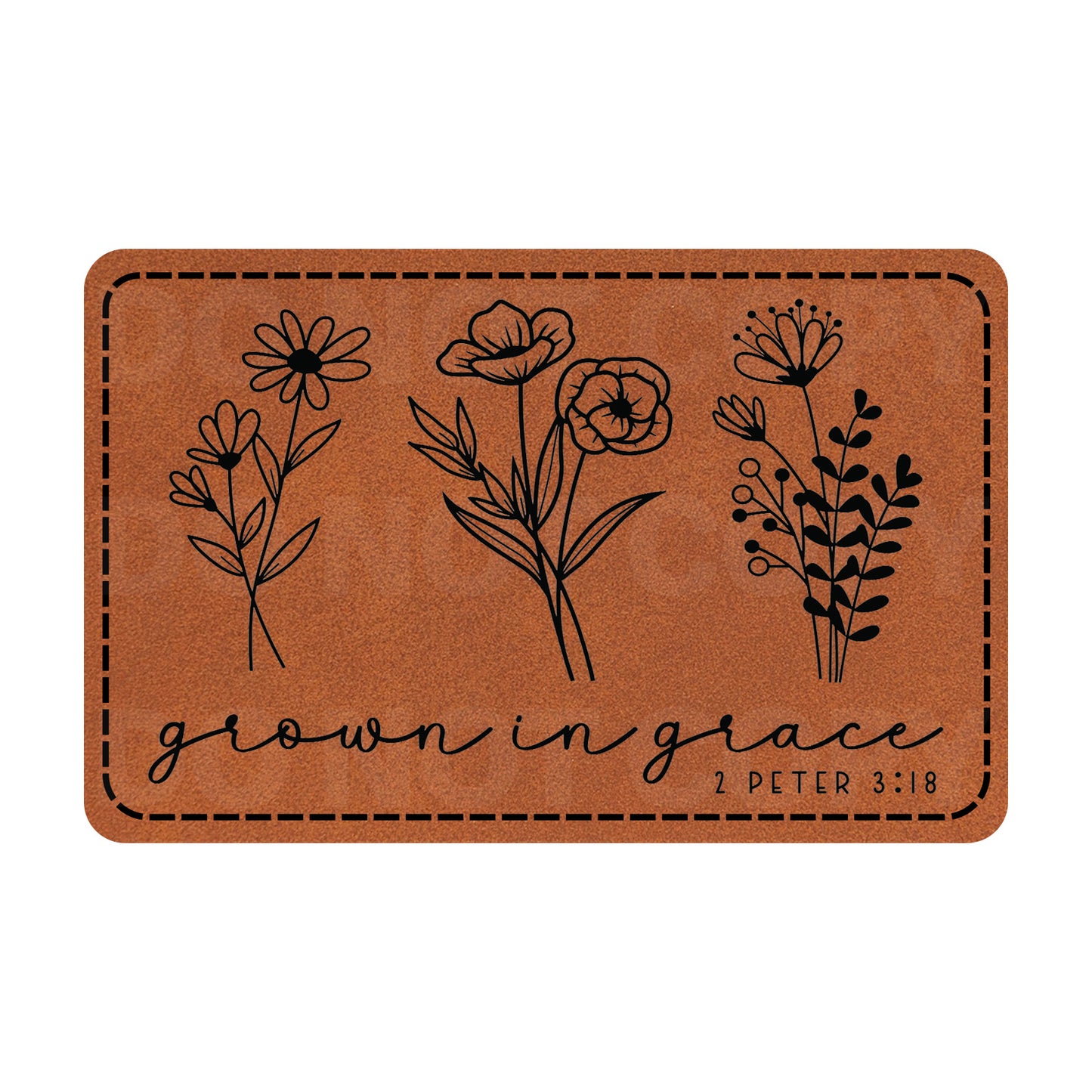 Grown In Grace Leatherette Patch