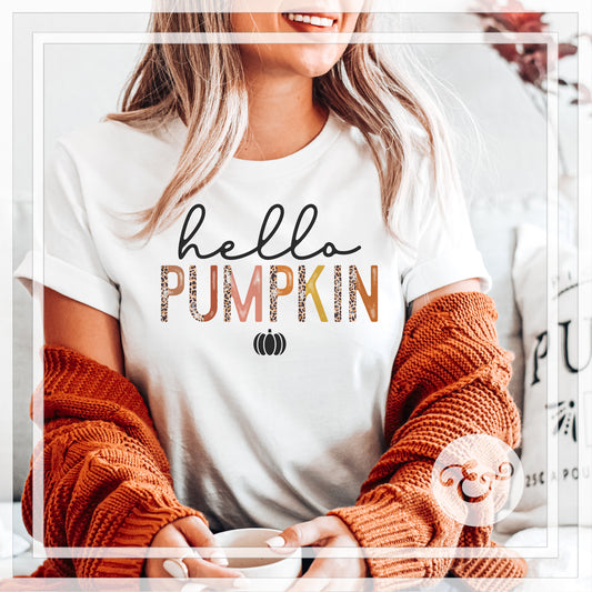 Hello Pumpkin Screen Print Transfer (Low Heat Formula) (6643268812878)