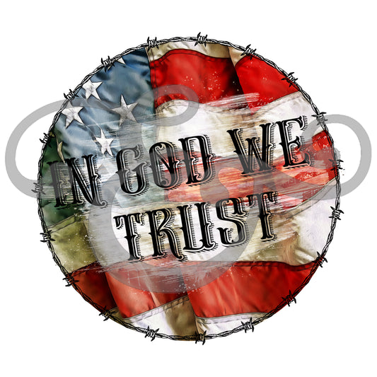 In God We Trust Screen Print Transfer (High Heat Formula) (6643310067790)