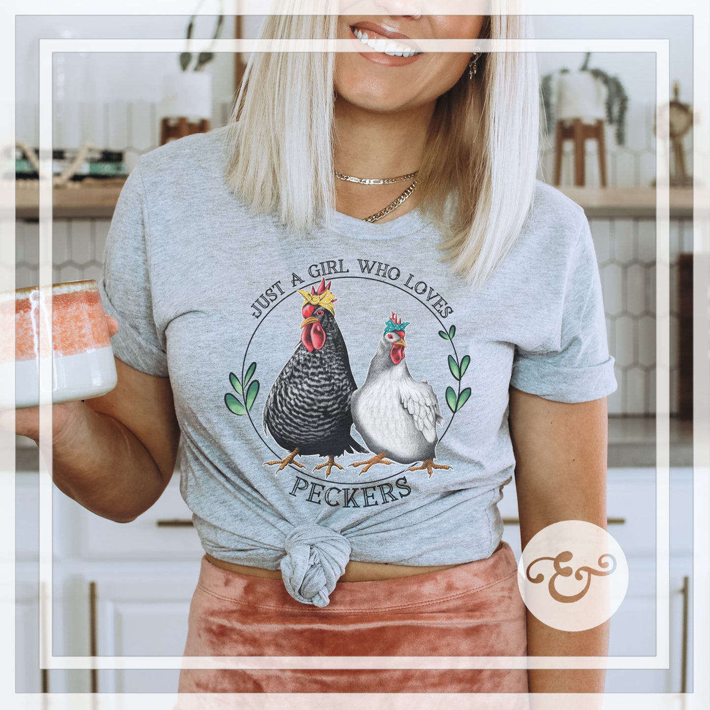 Just A Girl Who Loves Peckers Screen Print Transfer (High Heat Formula) (6592486342734)