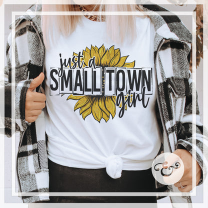 Just A Small Town Girl Sublimation Transfer (6670413332558)