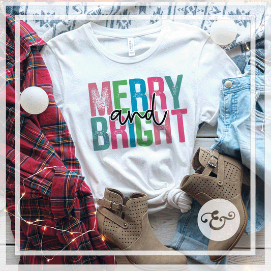 Merry And Bright Sublimation Transfer