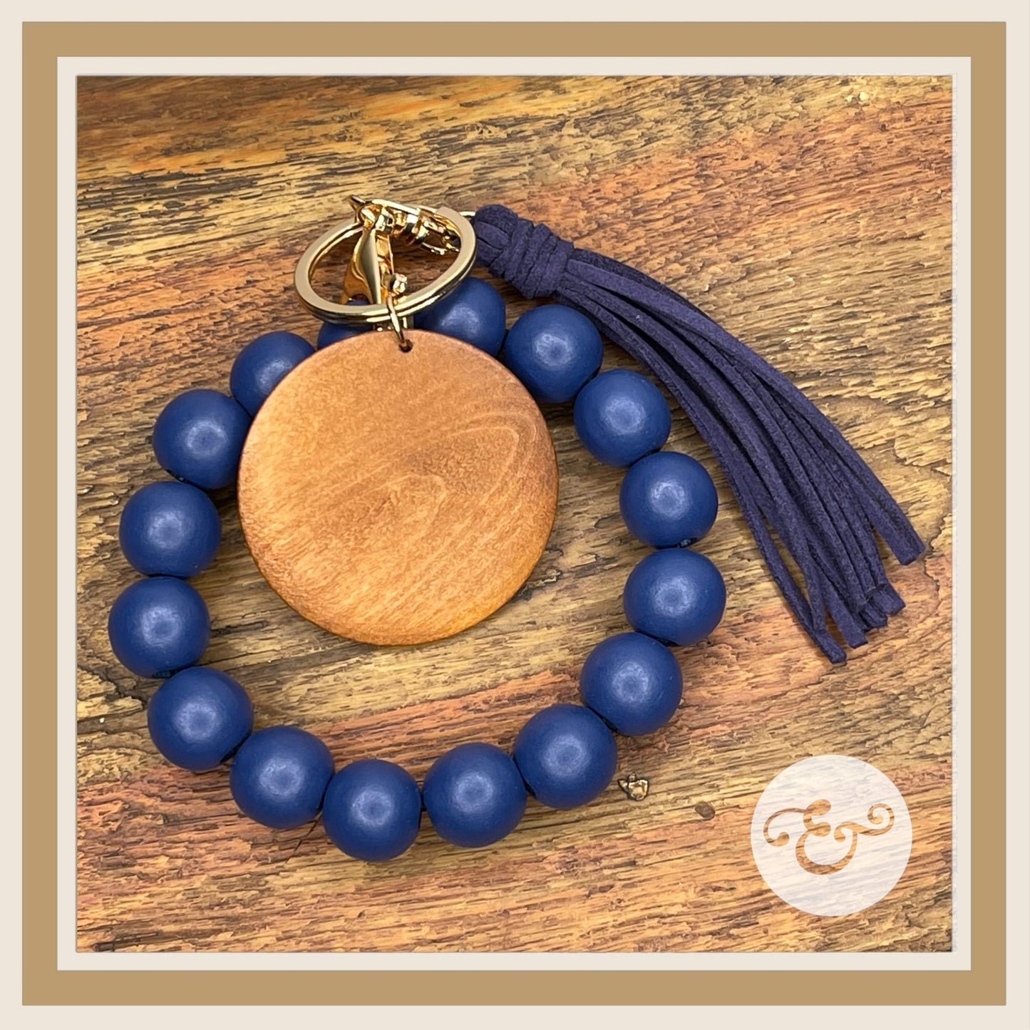 Wooden Bead Wristlets With Suede Tassel (6688691257422) (6688719405134) (6688894517326) (6688895270990) (6688896057422) (6688897171534)