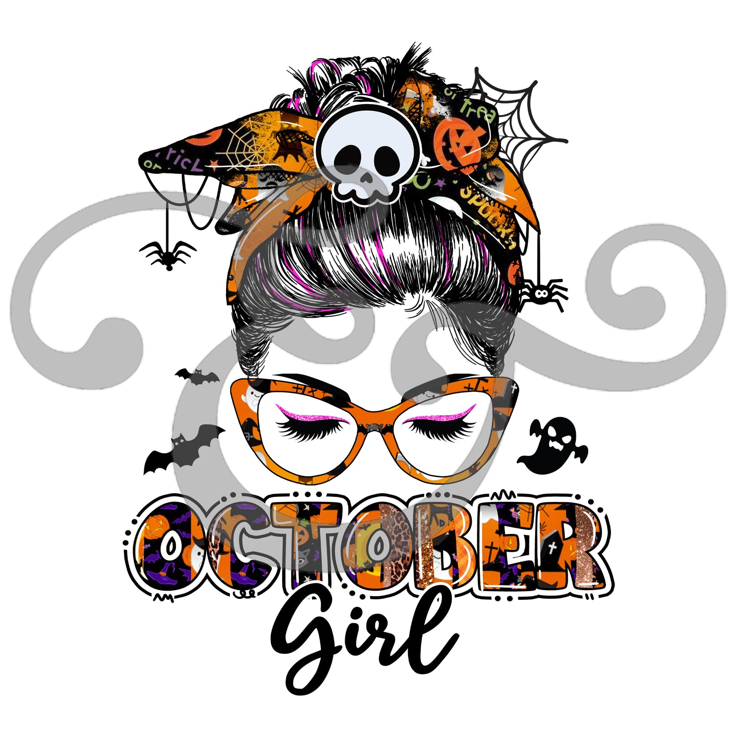 October Girl Screen Print Transfer (Low Heat Formula) (6643280347214)