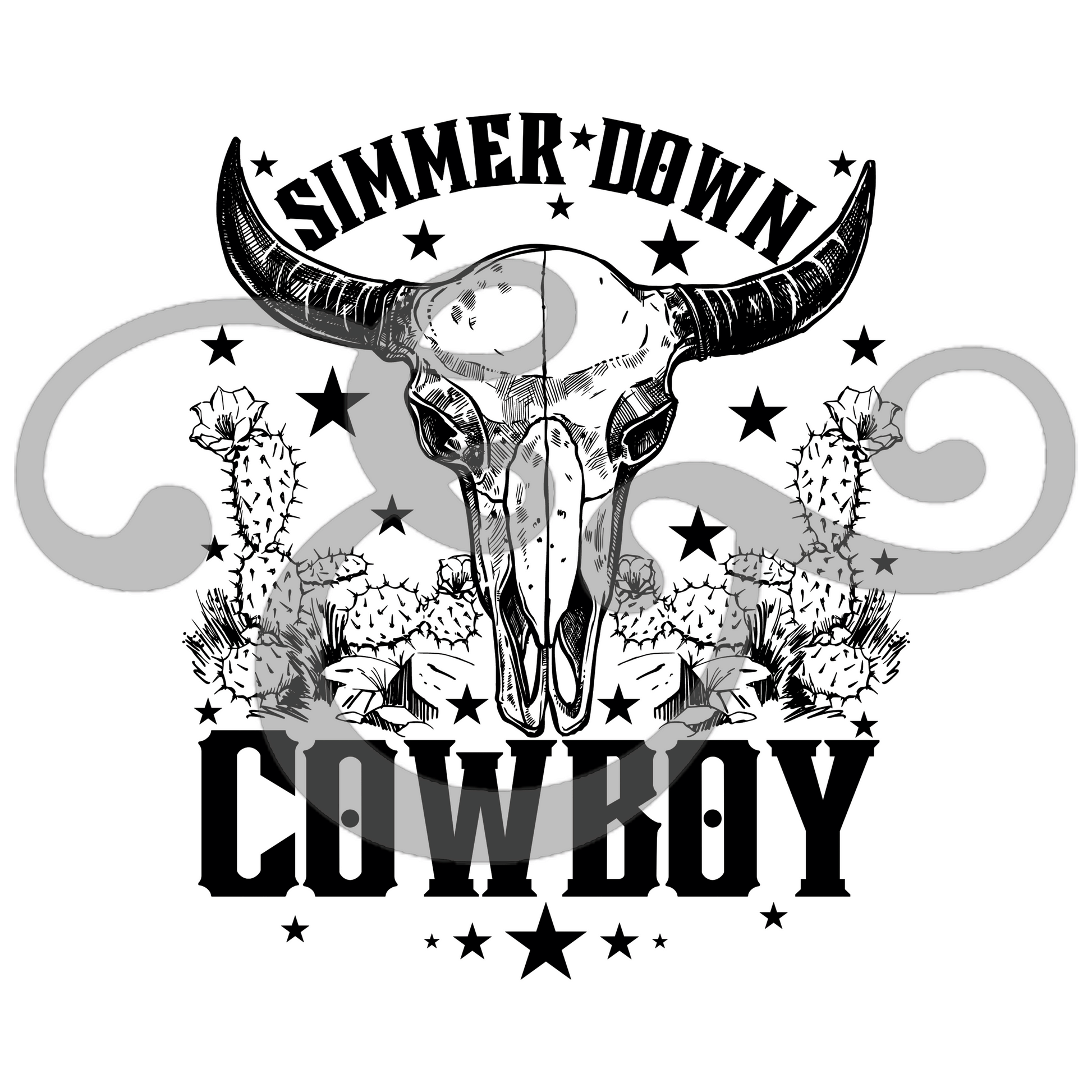 Simmer Down Cowboy Sublimation Transfer (6762775052366)