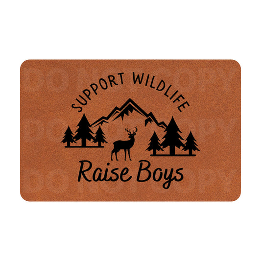 Support Wildlife Raise Boys Leatherette Patch