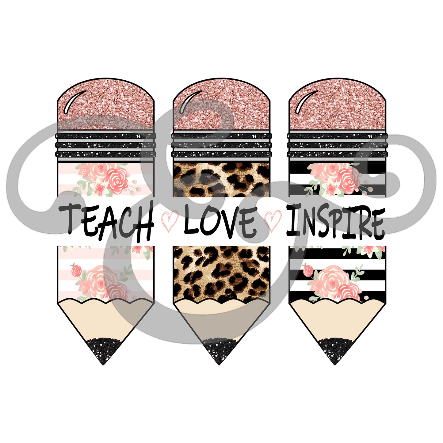 Teach Love Inspire Screen Print Transfer (Low Heat Formula) (6646226387022)