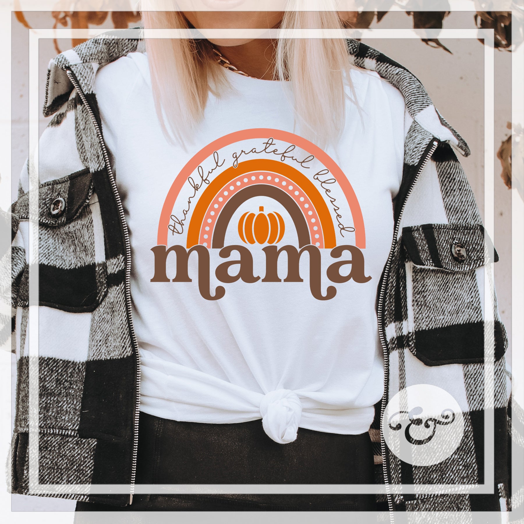 Thankful Grateful Blessed Mama Sublimation Transfer (6657121124430)