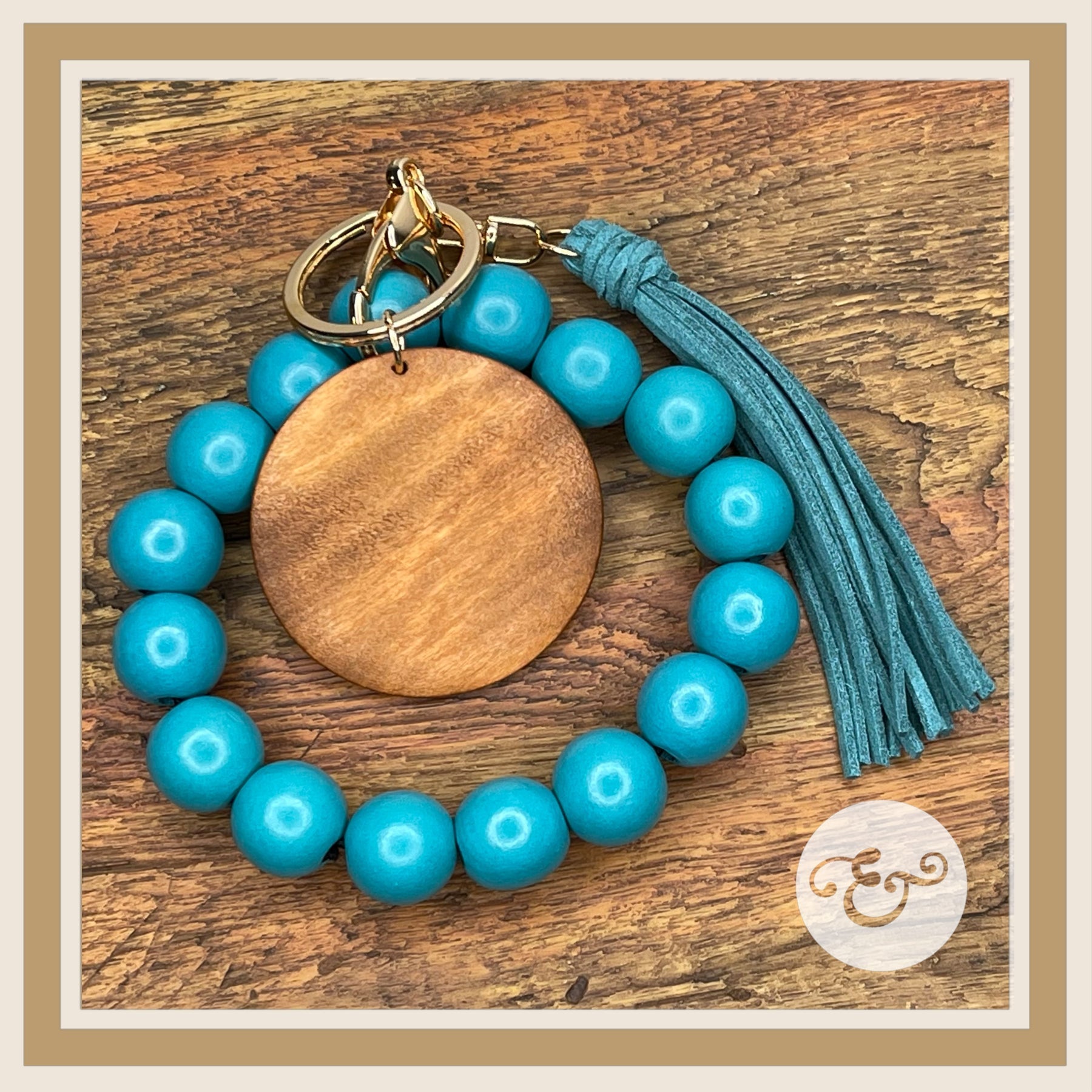 Wooden Bead Wristlets With Suede Tassel (6688691257422) (6688719405134) (6688750862414)