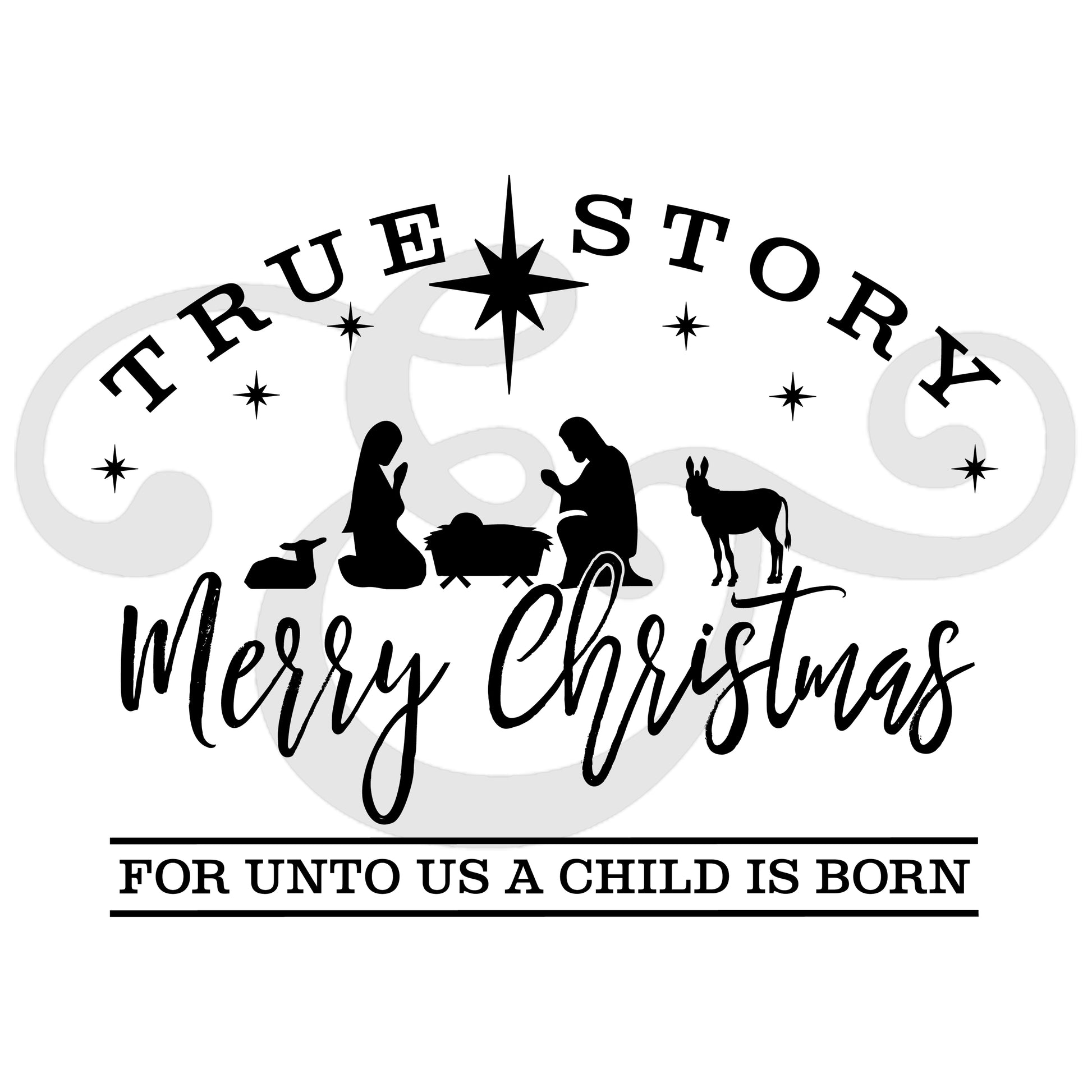 True Story Merry Christmas Screen Print Transfer (4871071137870)