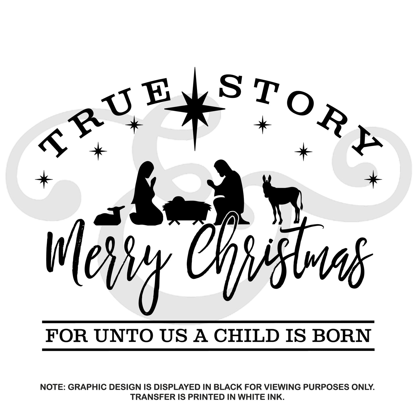 True Story Merry Christmas Screen Print Transfer (4871071137870)